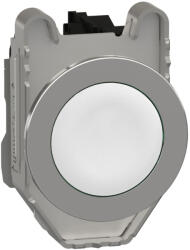 Schneider Electric Harmony XB4 - XB4FA11 - panelbe süllyesztett komplett fém nyomógomb, Ø30, visszatérő, 1NO, fehér (XB4FA11)