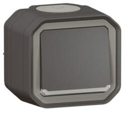 Legrand 069721L Plexo 55 falon kívüli váltókapcsoló ellenőrzőfénnyel 10A, összeszerelt, antracit (069721L)