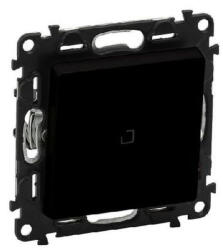 Legrand Valena Life egypólusú kapcsoló jelzőfénnyel mechanizmus burkolattal, 10 AX, fekete - 756398 (756398)