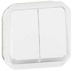 Legrand 069626L Plexo 55 kettős váltókapcsoló jelzőfénnyel 10A, fehér (069626L)