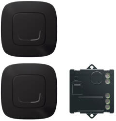 Legrand 752850 Valena Allure-Netatmo okos előre párosított szett váltókapcsoláshoz: mikromodul BE/KI + 2 db kapcsoló (ETV), fekete (752850)