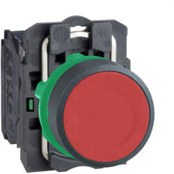 Schneider Electric Harmony XB5 - XB5AA41 - komplett műanyag nyomógomb, Ø22, visszatérő, 1NO, piros (XB5AA41)
