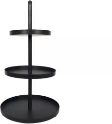 Gastro Háromszintes fém etagér, fekete, magasság: 350 mm, átlag: 250 mm