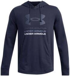 Under Armour Férfi szabadidős cipzár nélküli pulcsi Under Armour RIVAL TERRY GRAPHIC HOOD kék 1386047-411 - S