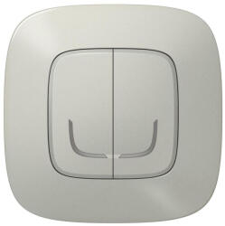 Legrand 752787 Valena Allure-Netatmo okos vezeték nélküli kettős kapcsoló (ETV), falon kívüli, 1-es kerettel, alumínium (752787)