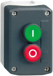 Schneider Electric Harmony XALD - XALD213 - tokozott nyomógomb, 1 piros - 1 zöld nyomógomb, 1NC+1NO, " I" " O" feliratok (XALD213)