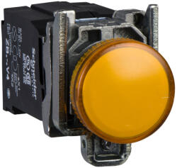 Schneider Electric Harmony XB4 - XB4BV5B5 - komplett fém LED jelzőlámpa, Ø22, 400VAC, narancssárga (XB4BV5B5)