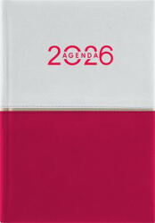 Dayliner Naptár, tervező, B6, heti, DAYLINER Contrast, fehér-piros (NCB6FPU)