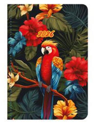 TopTimer Naptár, tervező, B6, heti, TOPTIMER, Joy flexi, papagáj (NKF012HEU)