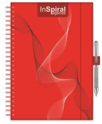 Dayliner Naptár, tervező, A5, heti, DAYLINER, InSpiral, piros-piros (NSA5HPPU) (NSA5HPPU)
