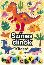 TKK Színes dinók kifestőfüzet matricákkal 16+2 oldal
