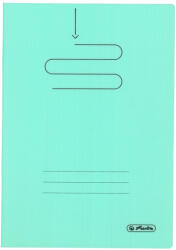 Herlitz Caiet Herlitz A4, 60 file, 70g/mp, dictando, coperta plastic, Verde pastel (9497680/VERDEPASTEL)