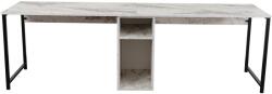 ASIR GROUP Íróasztal Twin Study Desk - Freesia Marble, Fekete