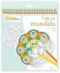 Pátria Papír Kreatív Színezőfüzet Avenue Mandarine Mandala Állatok