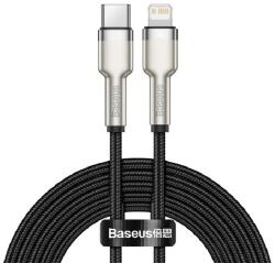 Baseus CAFULE adatkábel (Type-C - lightning, 2.4A, PD gyorstöltő, 200cm, cipőfűző) FEKETE