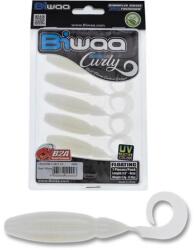 Biwaa TailGunR Curly 3, 5" 9 cm Pearl White 008 Gumihal 7 db/csg