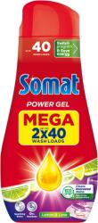 Somat All In 1 Power Gel Lemon & Lime Gépi Mosogatószer Gél 80 Mosogatás 2x720 ml