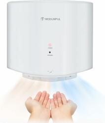  Elektromos kézszárító, automatikus infravörös érzékelővel, fali, 1200 W, meleg/hideg levegő, fehér, fürdőszobába, háztartási és kereskedelmi használatra