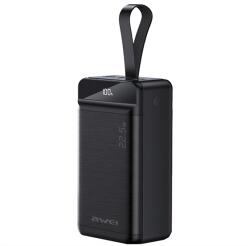 Awei P142K Külső Akkumulátor - 50000 mAh, Vezetékes Töltés, Fekete