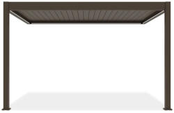 SUN ELEGANCE WALL 3x4 m Motoros taupe szürke terasz pergola + LED világítás