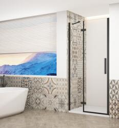 SAPHO TRINITY BLACK 90 cm balos zuhanyajtó transzparent üveggel, matt fekete GT1290CL-B (GT1290CL-B)