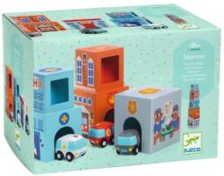 DJECO Set de joacă Djeco - Cuburi și mașinuțe (DJ09120) Figurina
