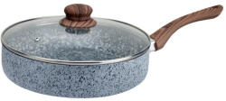 Voltz Tigaie cu capac Oliver Voltz Siena OV51319J22CD, 22 cm, Adanca, Acoperire din marmura, Inductie, Gri (OV51319J22CD)