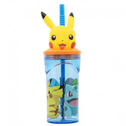 Exity 3D Figurás Palack - Szívószállal - 360 ml Pokémon