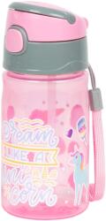 DERFORM Unikornis Műanyag Kulacs - 330 ml, Dream Like A Unicorn, BC07