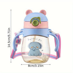  Aranyos Rajzfilm Vizespalack Szívószállal 300 ml