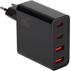 BLOW Hálózati Töltő - USBx2 + USB-Cx2, QC + PD, 100W