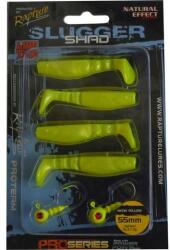 Rapture Slugger Shad Set 55 Neon Yellow 4+2db/csg, Műcsali szett