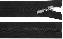 Fashion Műanyag fogú bontható cipzár, 5, 7mm, 80cm hosszú, 590493, fekete