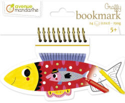 Pátria Papír Kreatív Színező Avenue Mandarine Graffy Könyvjelző Hal