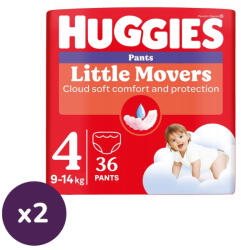 Huggies Little Movers pelenka 4, 9-14 kg, 72 db