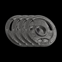 Rebel Olimpiai öntöttvas súlyzókészlet 4x1, 25 kg, 51 mm-es lyukkal, fogantyús tárcsa, REBEL ACTIVE (RBA-2143-01-25) Súlytárcsa