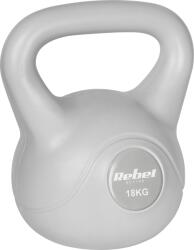 Rebel 18 kg szürke bitumen kettlebell REBEL ACTIVE (RBA-2322G-18)