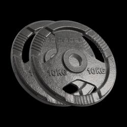 Rebel Olimpiai öntöttvas súlyzótárcsa készlet 2x10kg, 51mm-es lyuk, markolattal, REBEL ACTIVE (RBA-2143-10) Súlytárcsa