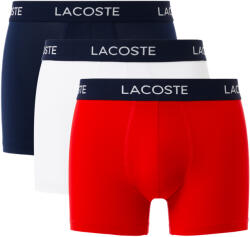 Lacoste Pantali scurți pentru bărbați Microfiber Trunks 3-Pack Navy Blue/White-Red XL