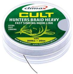 Climax Cult Carp Huntersbraid Heavy Sinking Hooklink 20m 30lb Dark Silt pontyozó fonott előkezsinór