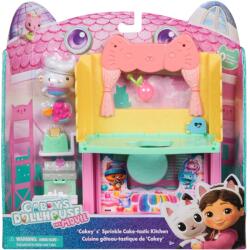 Gabby's Dollhouse Set de joaca cu figurine, Gabbys Dollhouse, Cakey Sprinkle Cake-tastic kitchen, 20151913 Figurina