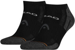  Head Unisex Performance Sneaker Légátersztő Félplüss Talpú Titokzokni - 2 Pár/Csomag, Fekete, 35-38