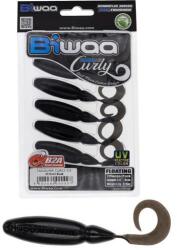 Biwaa TailGunR Curly 2, 5" 6, 3 cm UV Black 110 Gumihal 8 db/csg