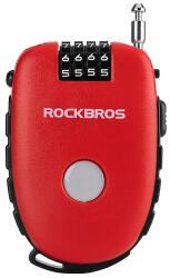 ROCKBROS 32420981001 kerékpárzár behúzható kábellel - piros - dellaprint
