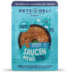 Pets Deli mártásos menü tasak macskáknak tonhal&sárgarépa 12x70g