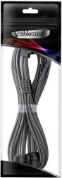 CableMod C-Series Pro csatlakozókábel - A változat, 90°, 16-tűs 2x 8-tűs PCIe, carbon (CM-PCSR-16P2-RAN60KC-5PK-R-SS)