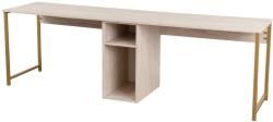 ASIR GROUP Íróasztal Twin Study Desk - Travertine, Arany