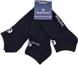 Sergio Tacchini Pamut Titokzokni - 3 Pár/Csomag, Fekete, 39-42