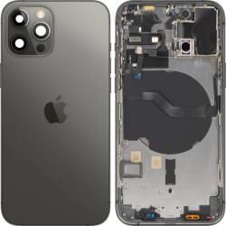 Apple Piese si componente Capac Baterie Apple iPhone 12 Pro, Cu Carcasa Mijloc, Negru (Graphite), Swap (cap/ai12pro/cu/ne/sw) - pcone