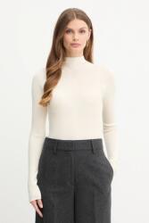 HUGO BOSS gyapjú pulóver könnyű, bézs, félgarbó nyakú, 50549166 - bézs XL